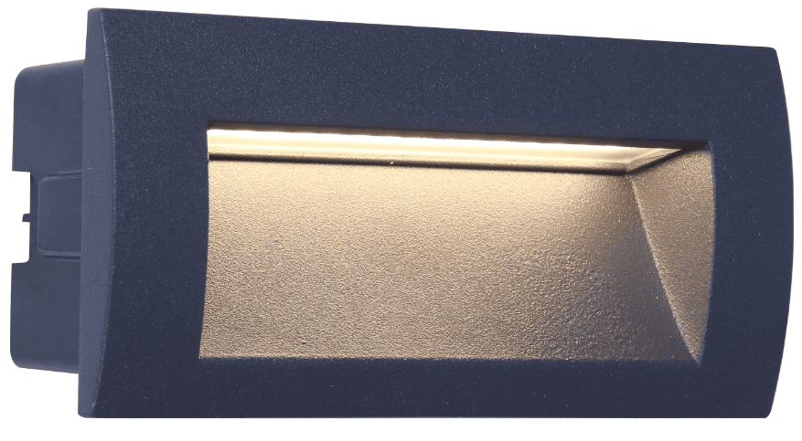 Luminaria de empotrar downlight LED de exterior antracita rectangular Downunder