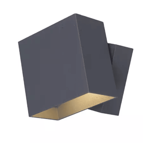 Angle Adjustable Cube Wall Mounted Lighting Simple Metal Waterproof Led Outdoor Lighting in Black/Grey/White