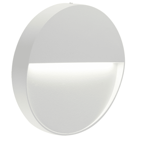 SOVIL OUTDOOR WALL LIGHTING SEMI RECESSED LED ROUND SMALL WHITE 99156/02