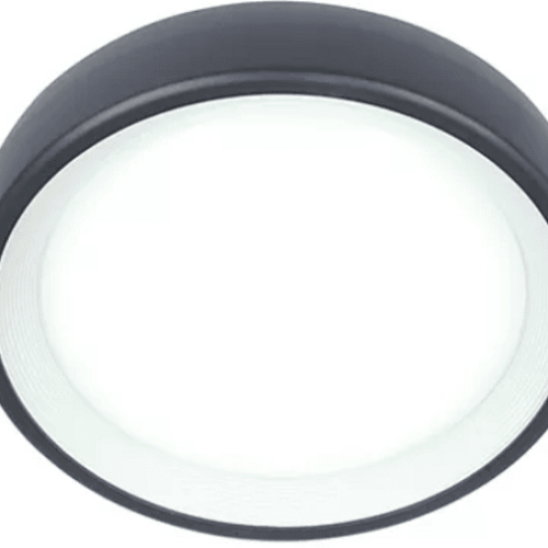 Ceiling Lamp 9W Led Smd Large Round Graphite Gray Color For Exterior Loft Line Sovil
