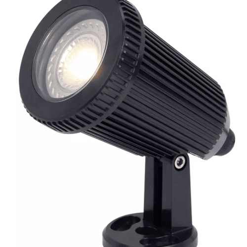Luz de punta de tierra para exteriores en pozos de acabado negro Luz individual LED Coastal CZ-31806-BLK