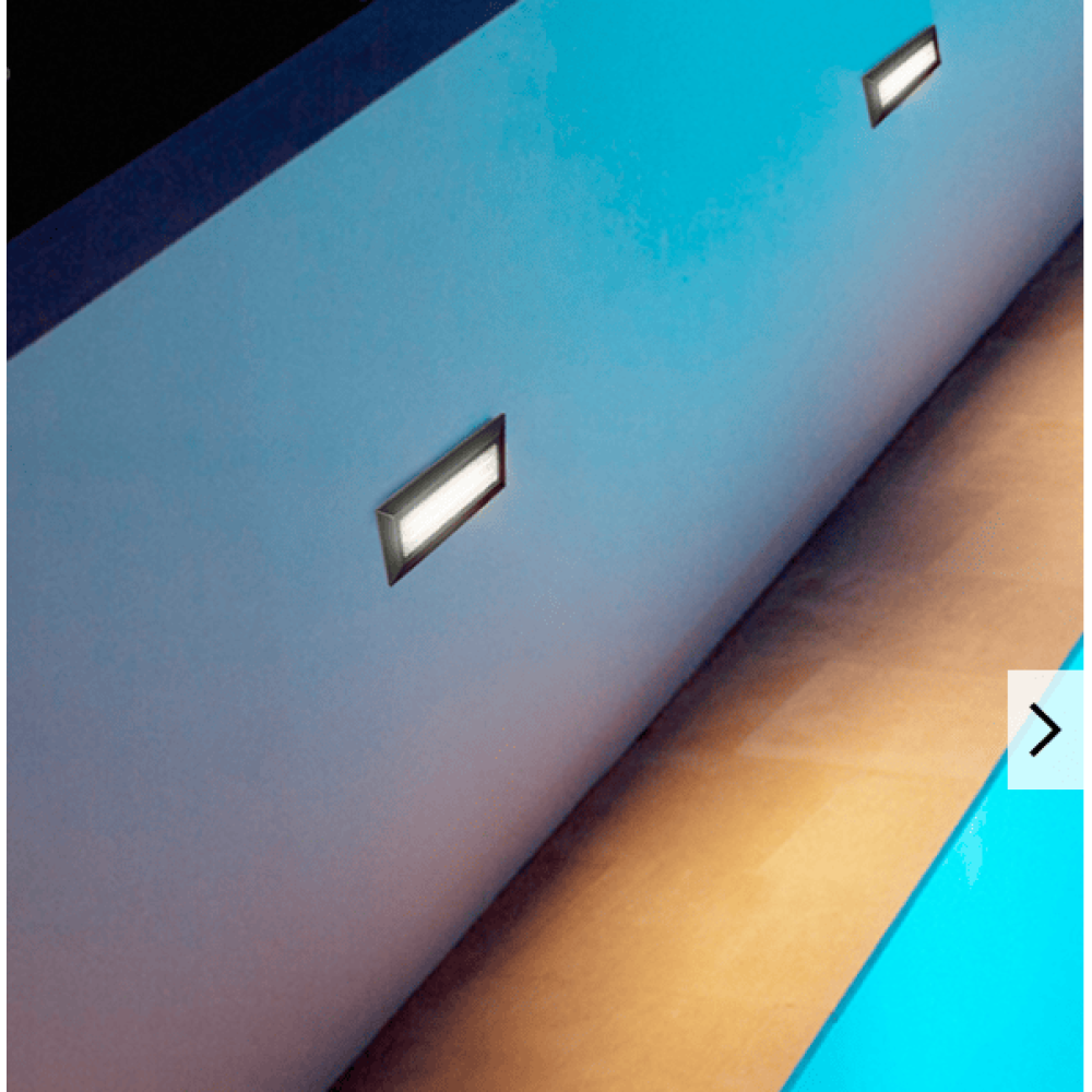 Eterna 3W LED Slim Bricklight Fitting Black Long Surface SLICELONG UK