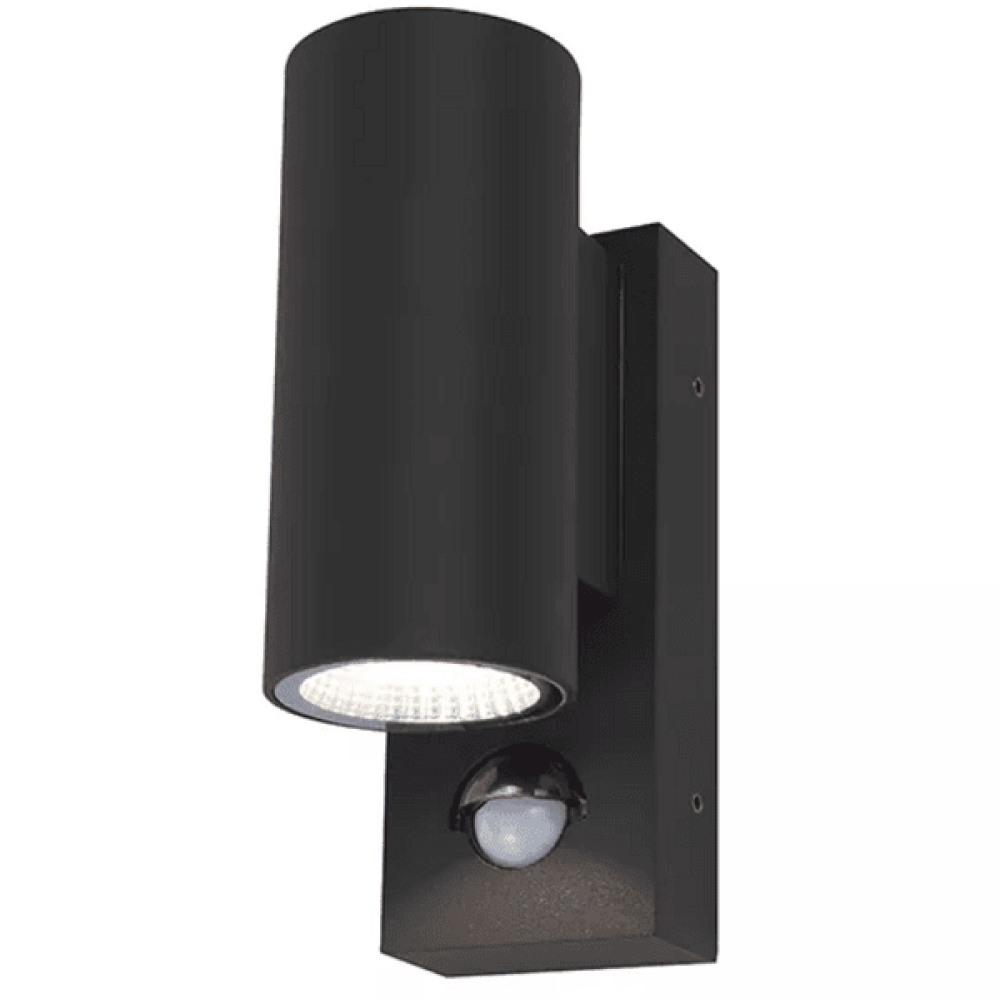 Shelby LED 2 Light Outdoor Wall Fitting In Graphite Finish With PIR Sensor