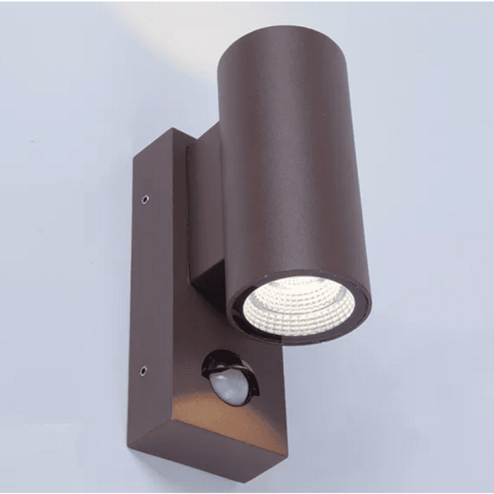 Shelby LED 2 Light Outdoor Wall Fitting In Graphite Finish With PIR Sensor