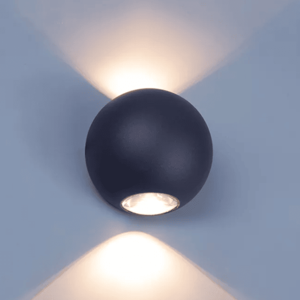 Applique LED Two-Eye Houston White globe Lampada da parete moderna in gesso