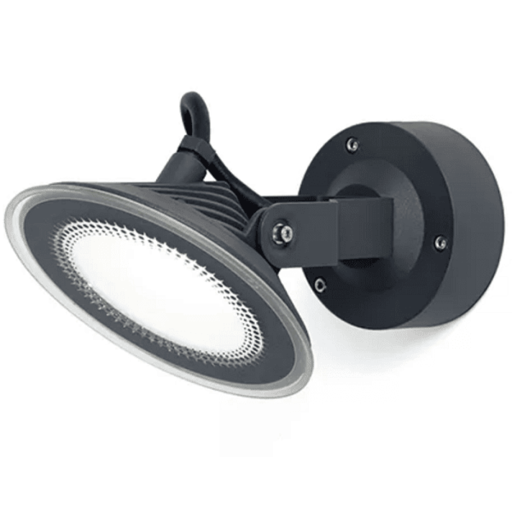 12W Fox LED outdoor spike lamp, reflector IP65 anthracite grey Tierney Spot or Wall Light