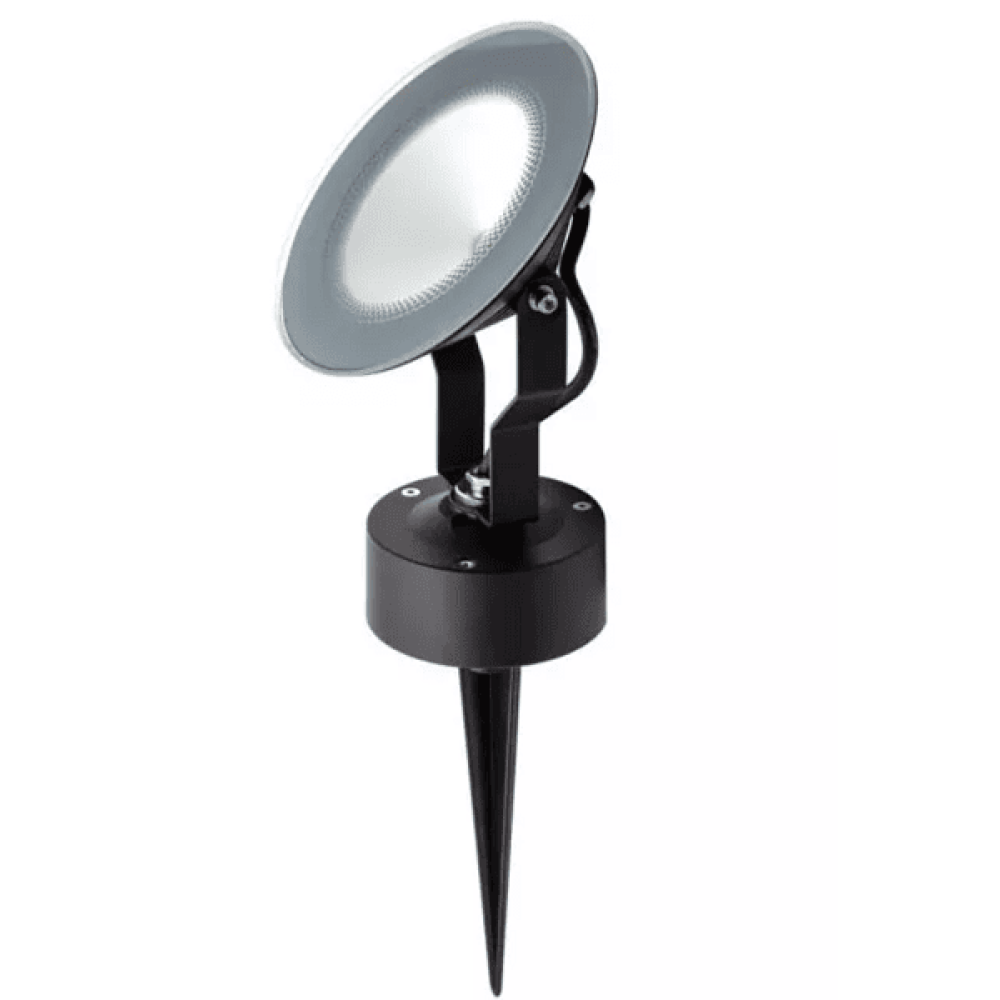 Lámpara LED de exterior con pincho Fox 12W,reflector IP65 gris antracita Tierney Spot o Aplique